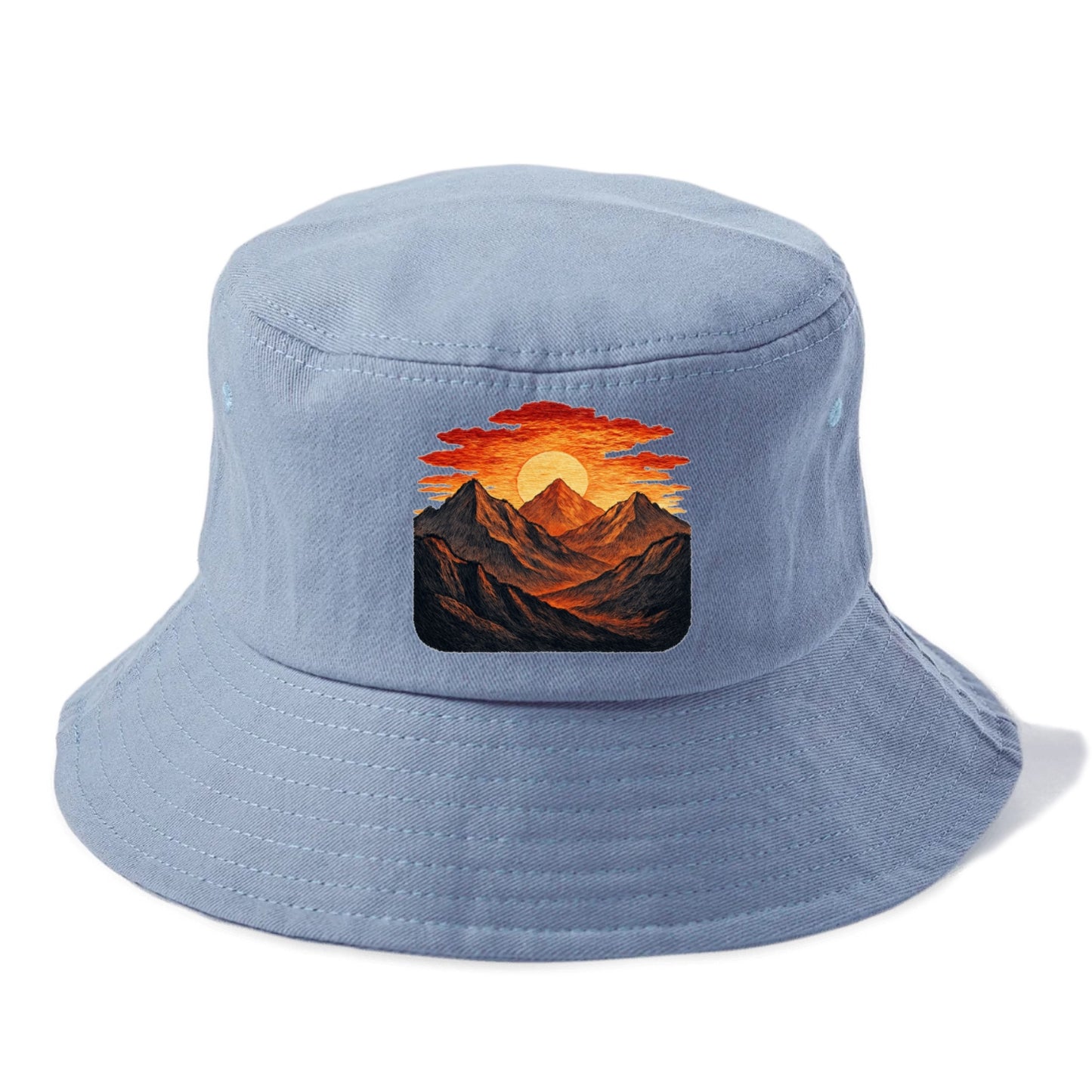 fiery mountains and sunset vista Hat