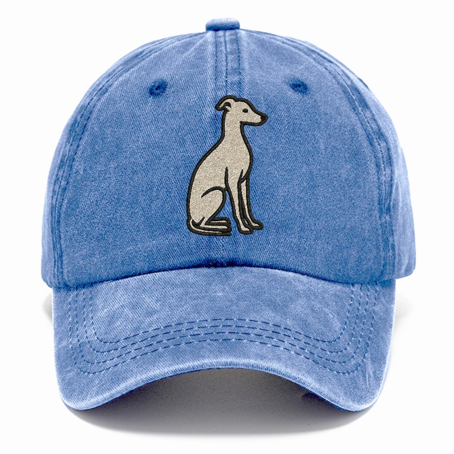 Italian Greyhound Gray Sitting Pose Hat