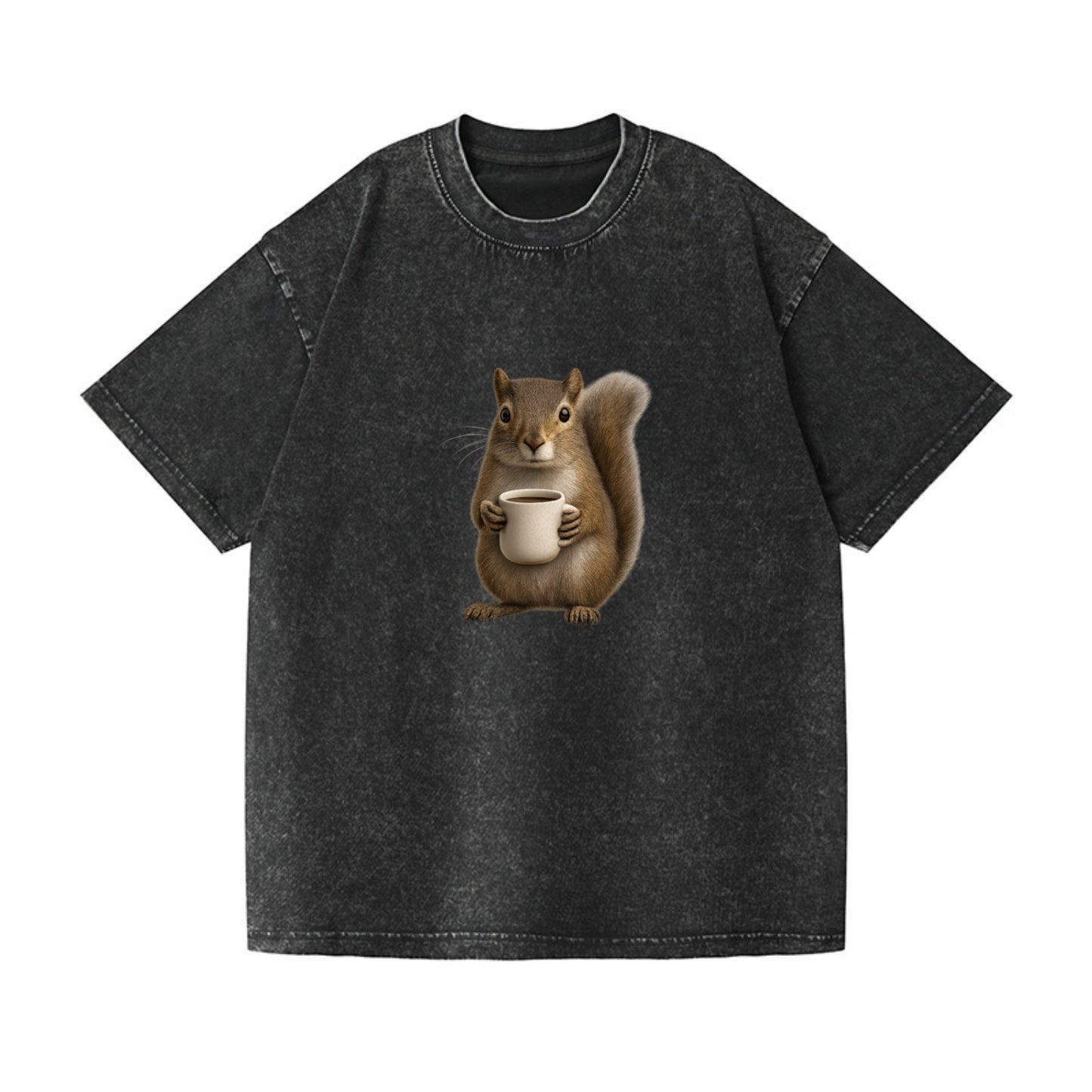 squirrel holding coffee cup art Hat