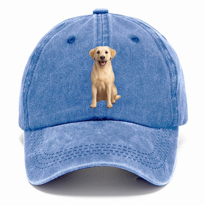 golden labrador puppy digital art Hat