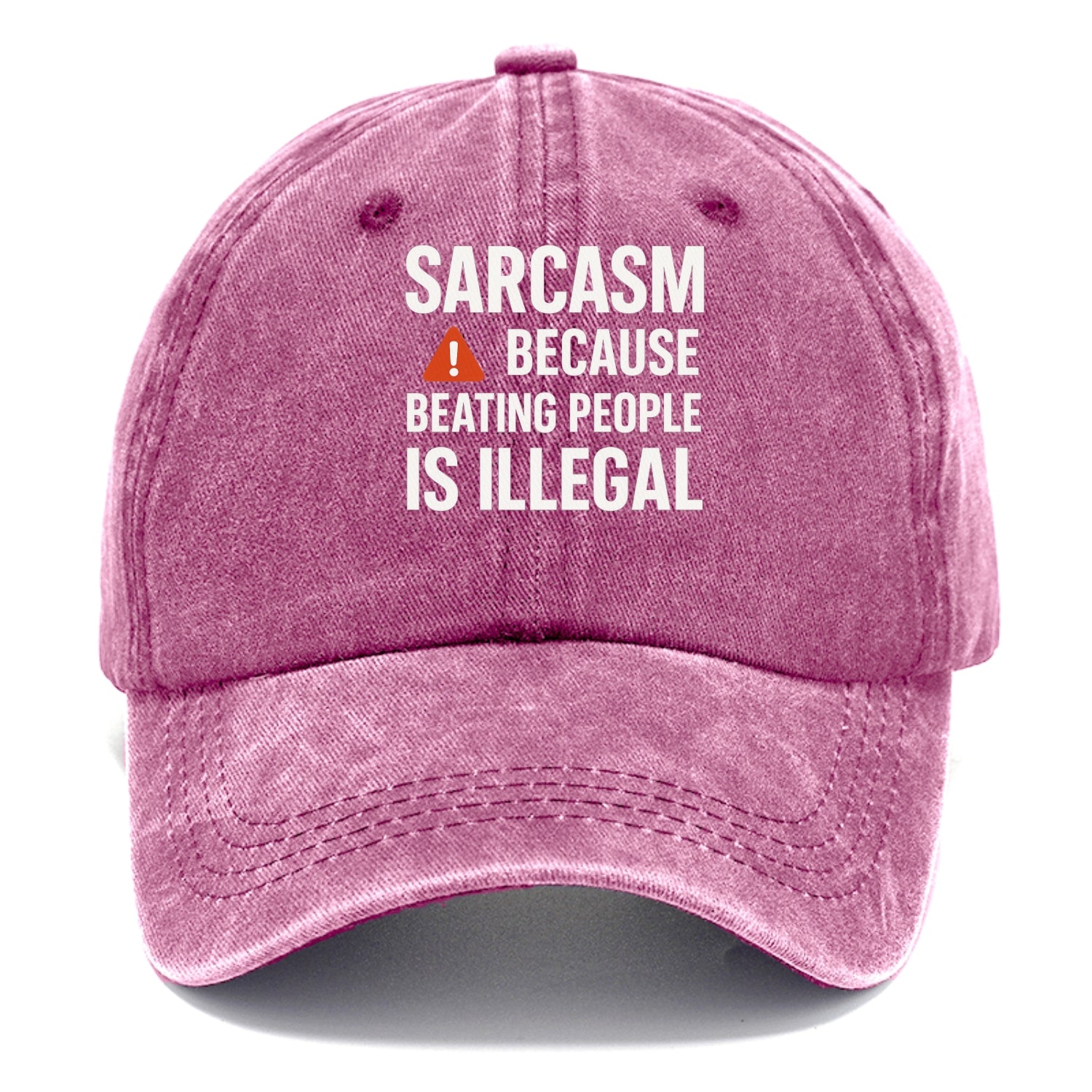 sarcasm because beating people Hat
