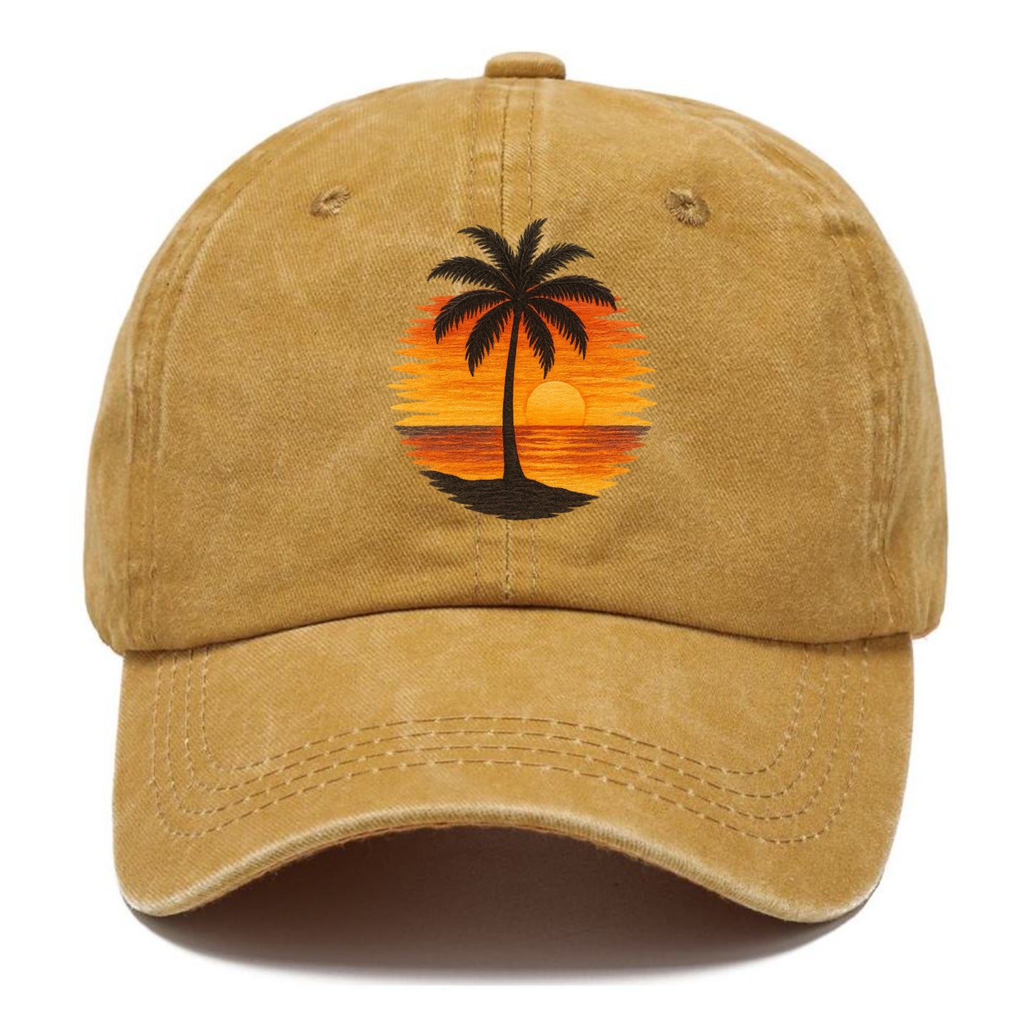sunset palms paradise Hat