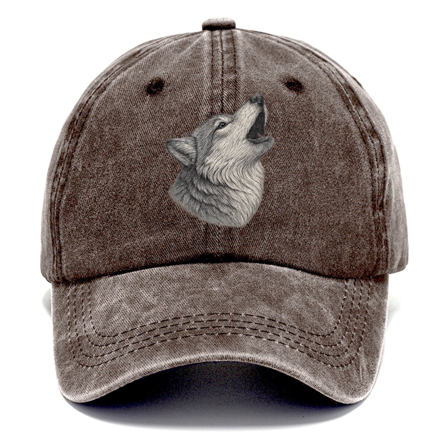 wolf howling portrait Hat