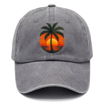 golden palm island sunset dream Hat