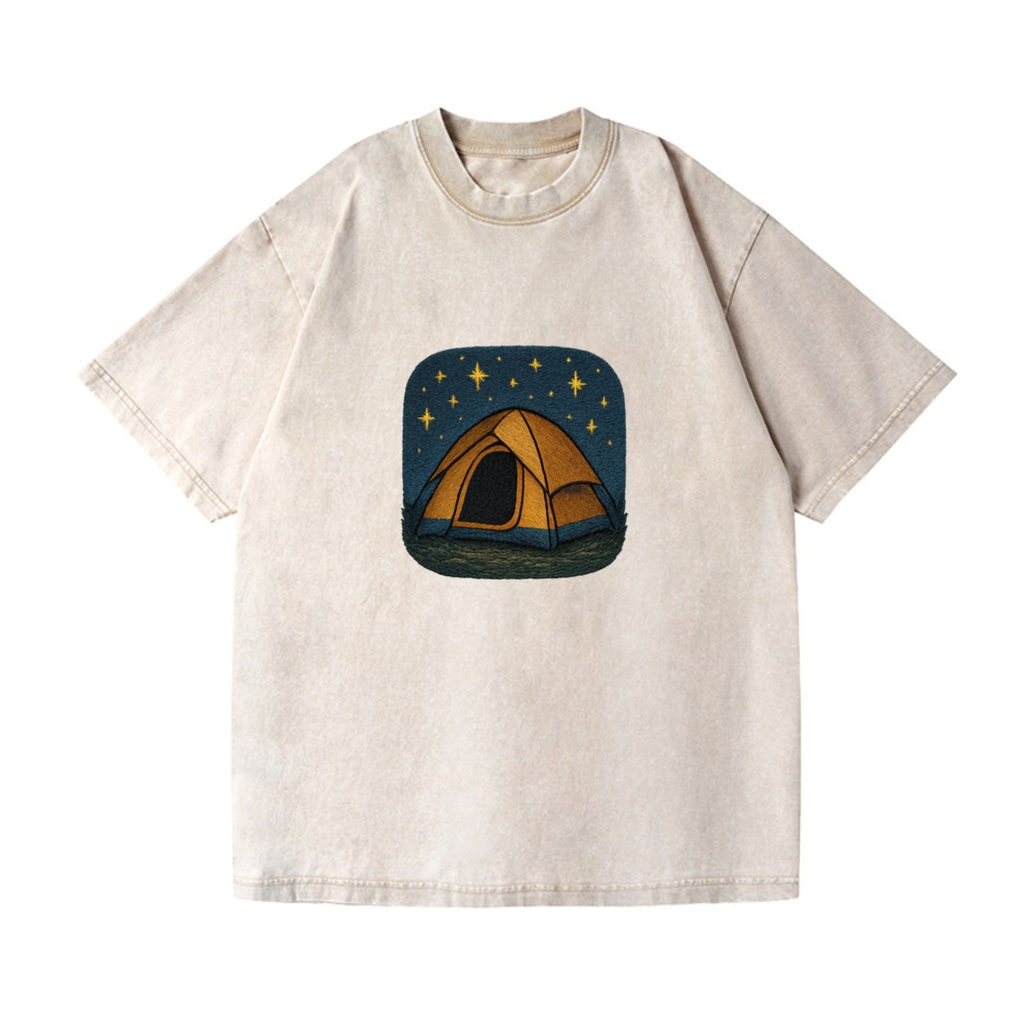 starlit tent under night sky Hat