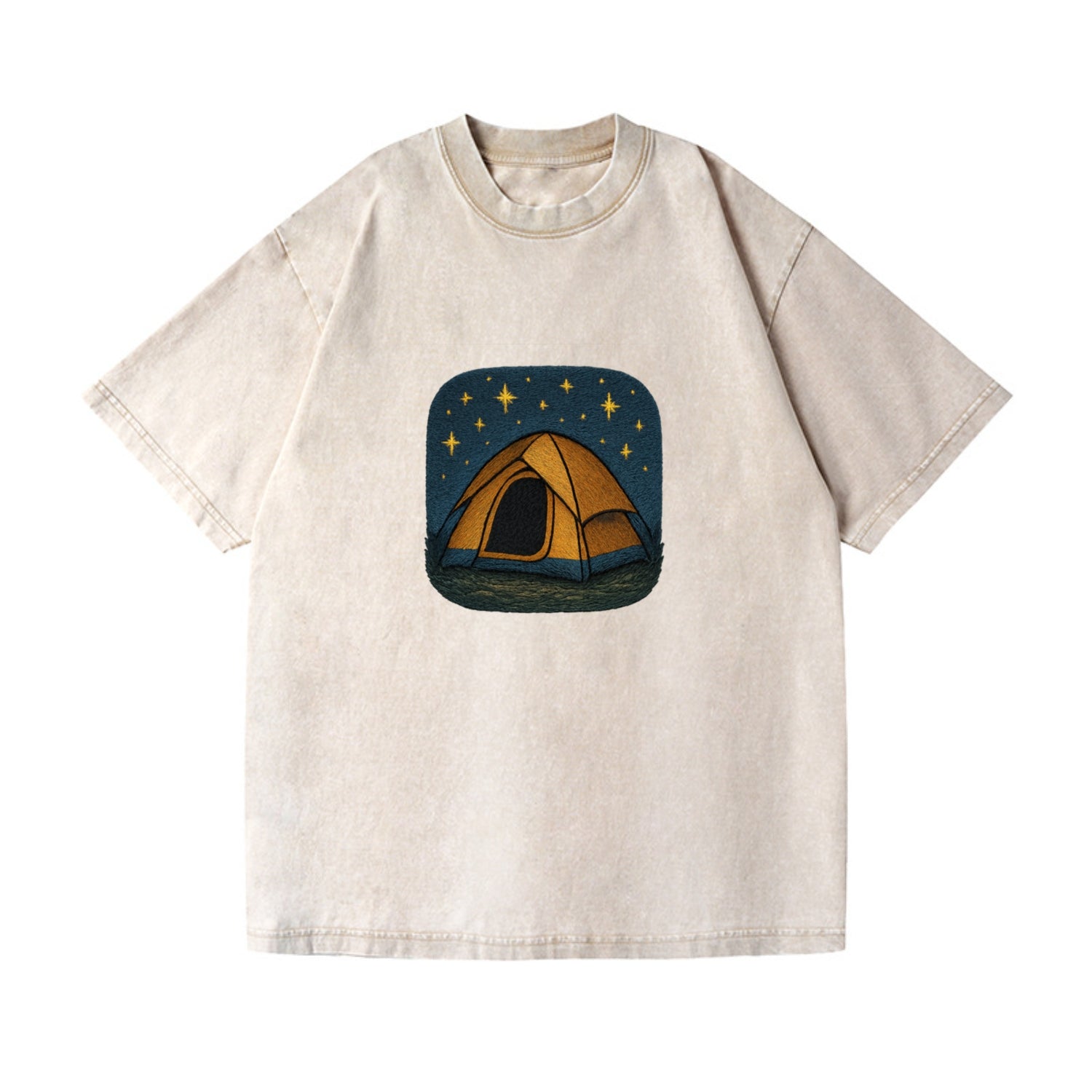 starlit tent under night sky Hat