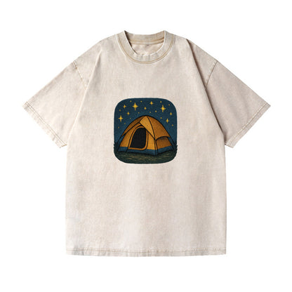 starlit tent under night sky Hat