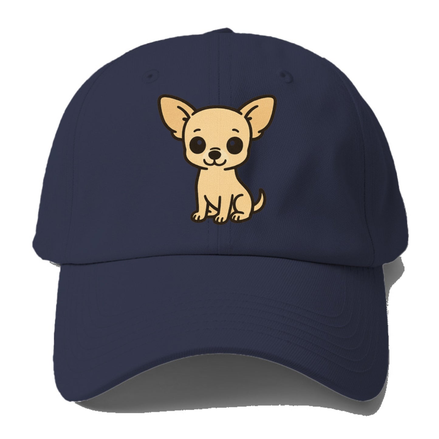 chihuahua cream colored sitting pose portrait design Hat