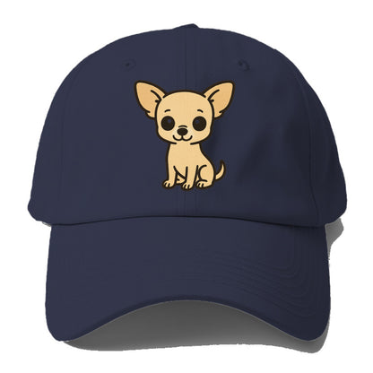 chihuahua cream colored sitting pose portrait design Hat