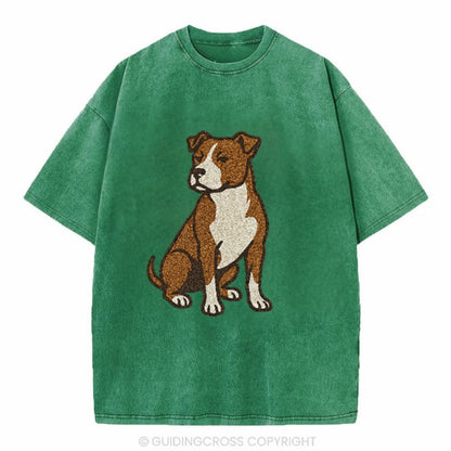 American Pit Bull Terrier Brown And White Pose Hat