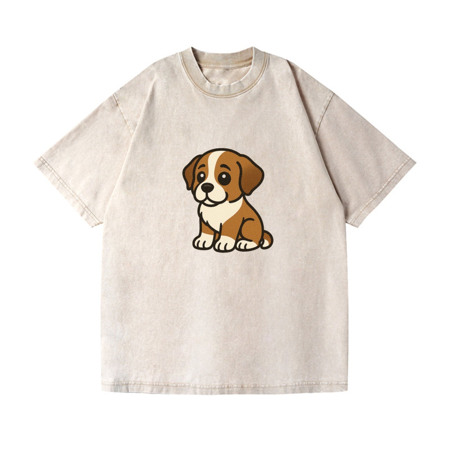 saint bernard brown and white sitting pose with gentle expression portrait design Hat