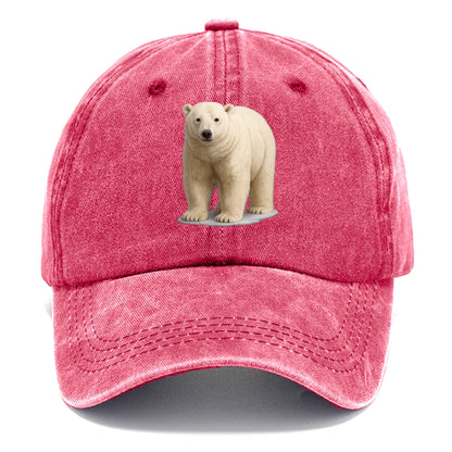 majestic polar bear front portrait Hat