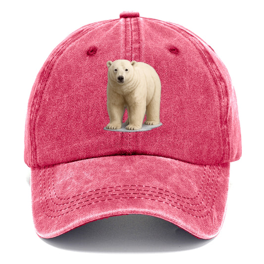 majestic polar bear front portrait Hat
