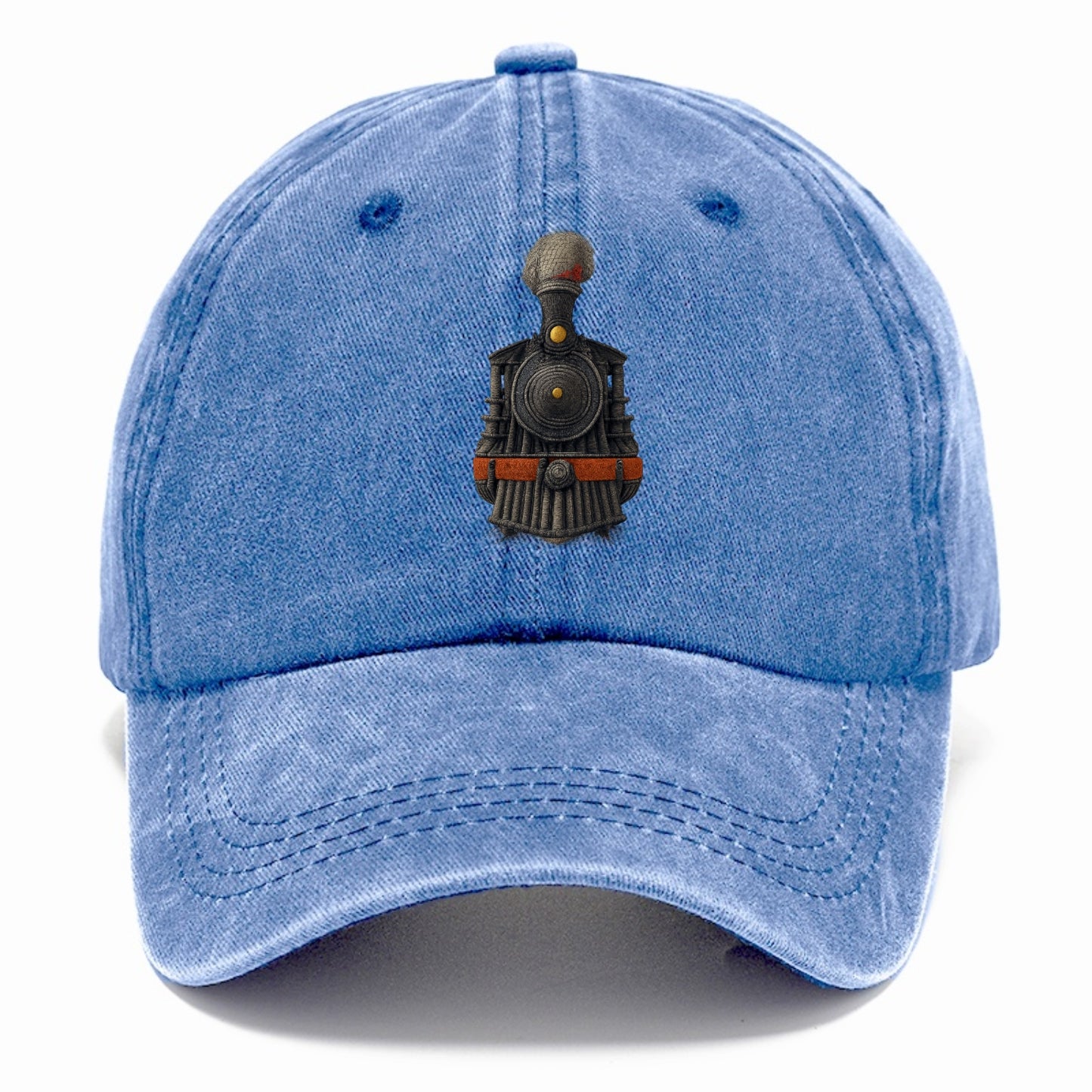 steam engine textured train illustration Hat