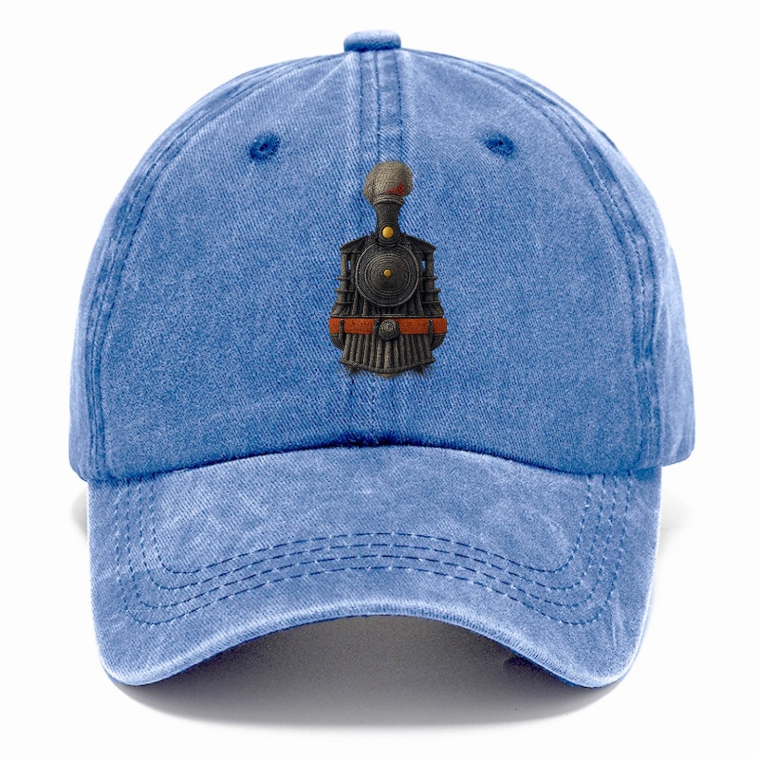 steam engine textured train illustration Hat