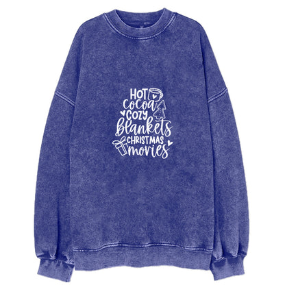 hot cocoa cozy blankets christmas movies Hat