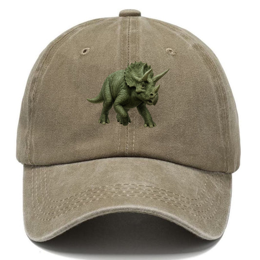 realistic triceratops roaming prehistoric earth Hat