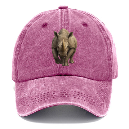 rhino portrait intense gaze illustration Hat