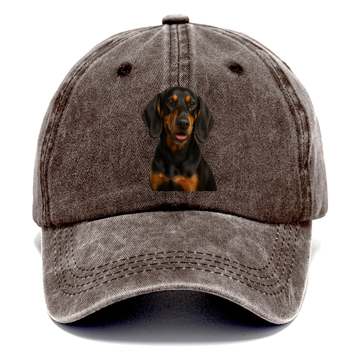black tan coonhound portrait design Hat