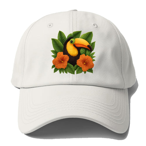 Tropical Toucan Floral Paradise Baseball Cap For Big Heads