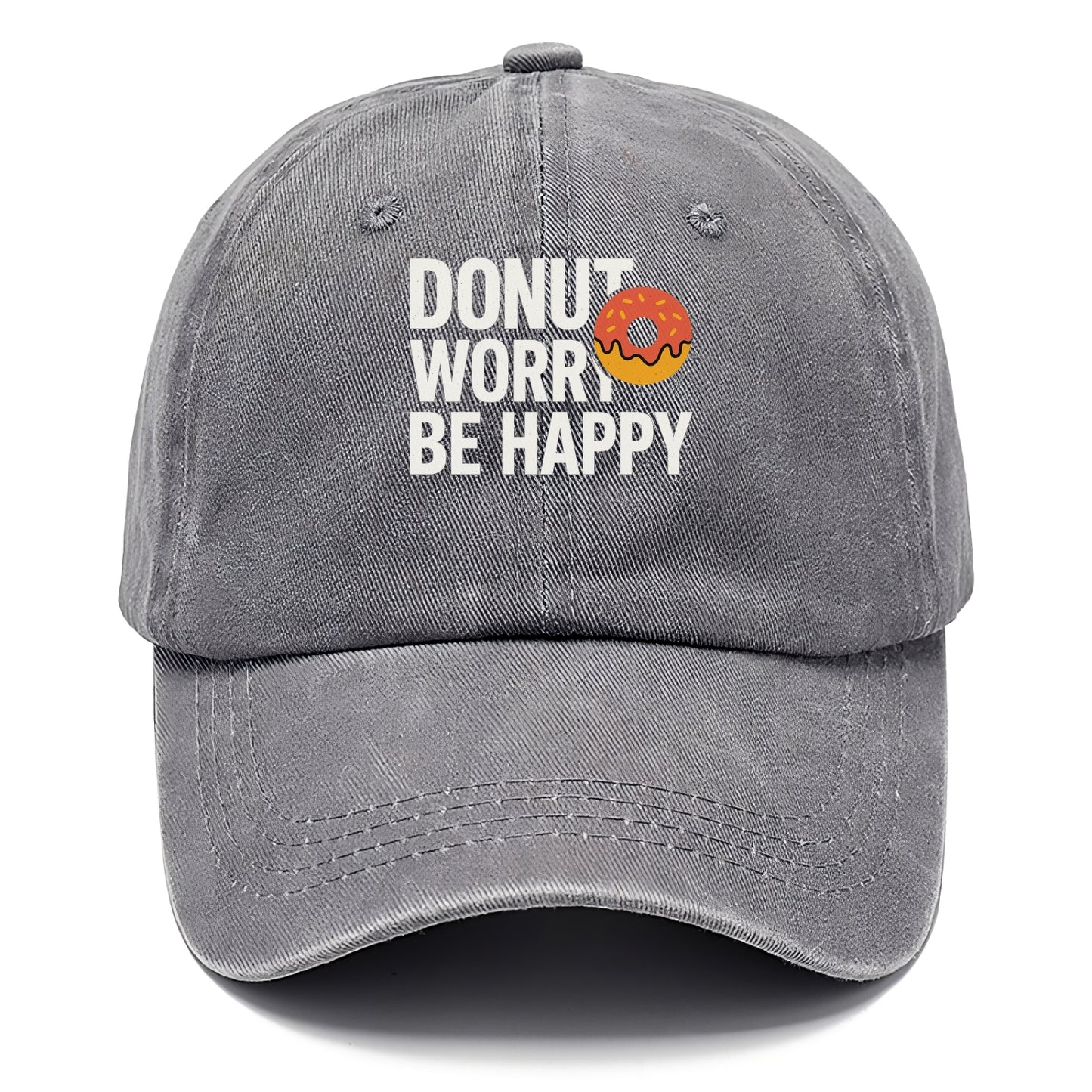 donut worry be happy Hat