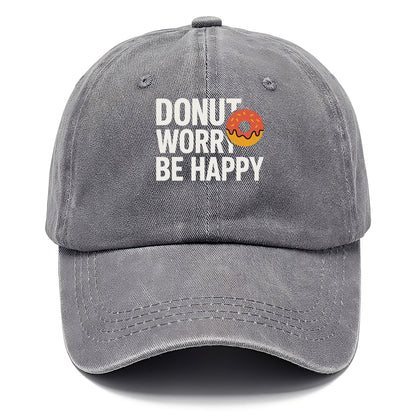 donut worry be happy Hat
