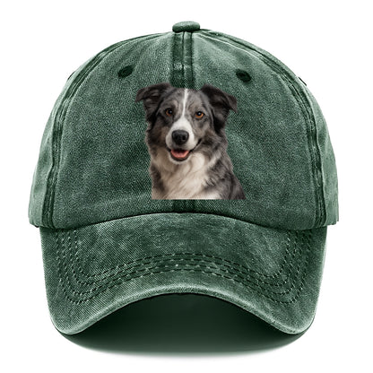 blue merle border collie agile mind Hat