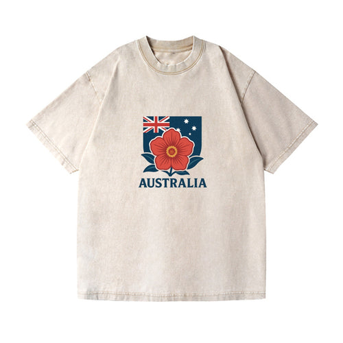 Australian Patriotic Floral Vintage T-shirt