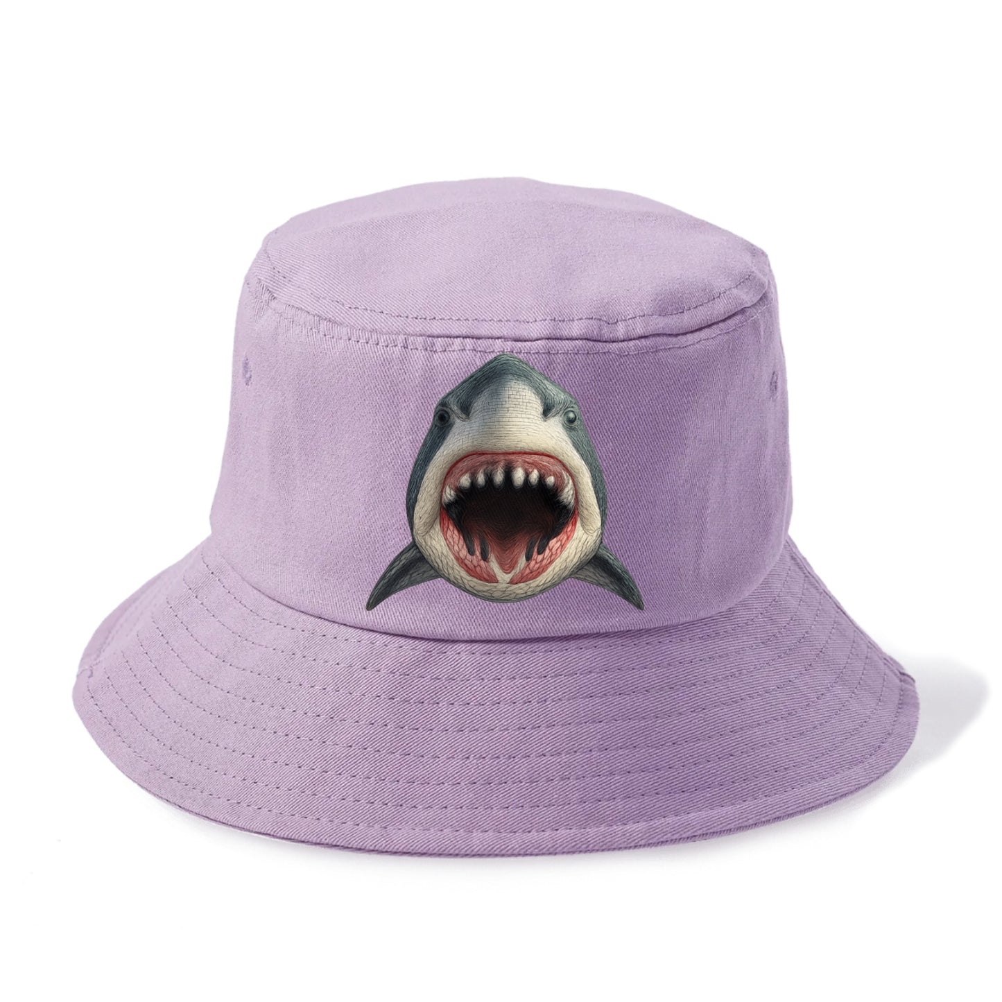 stylized shark maw ready to bite Hat