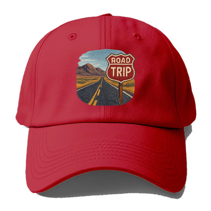 american road trip scenic embroidery Hat