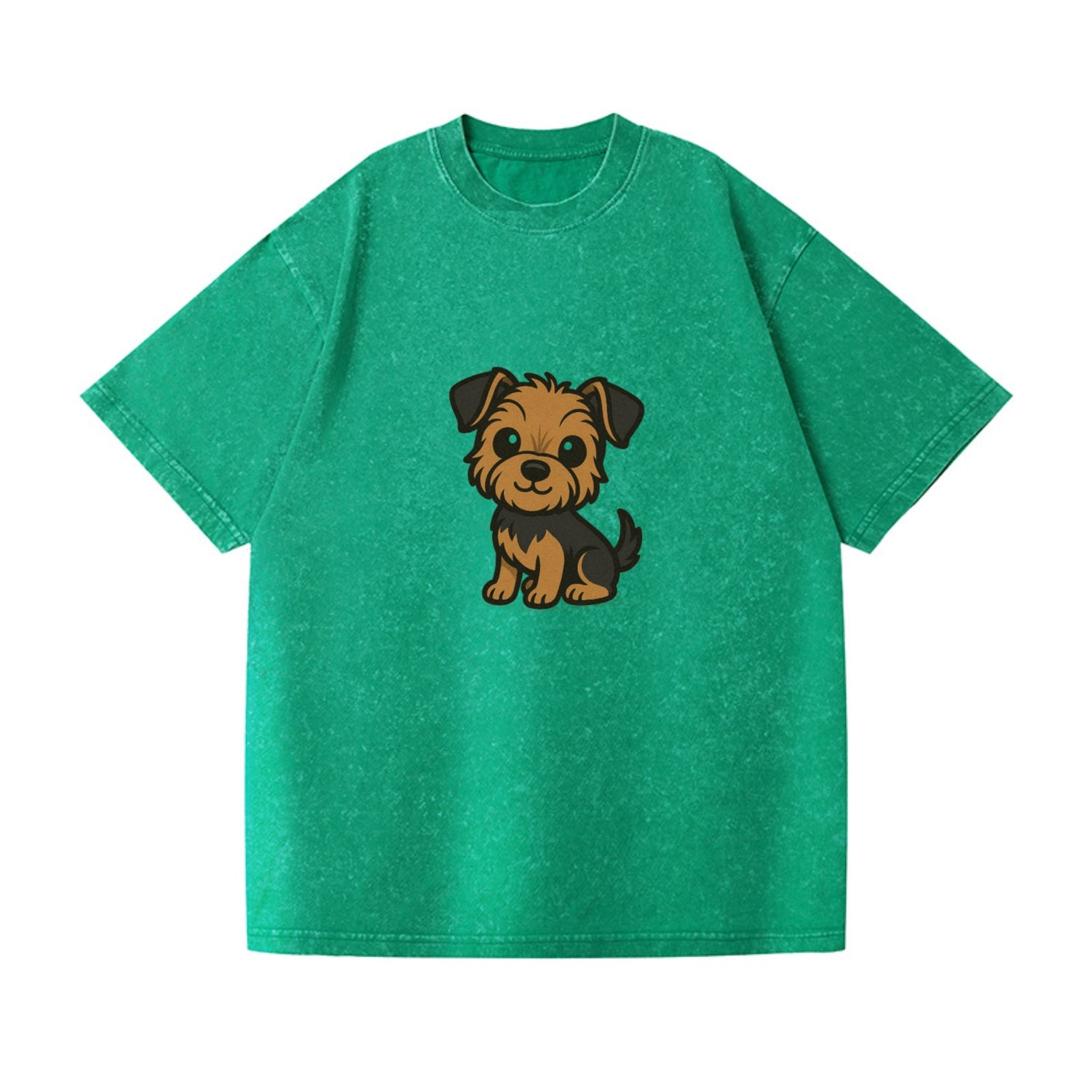 yorkipoo small brown and black sitting pose portrait design Hat