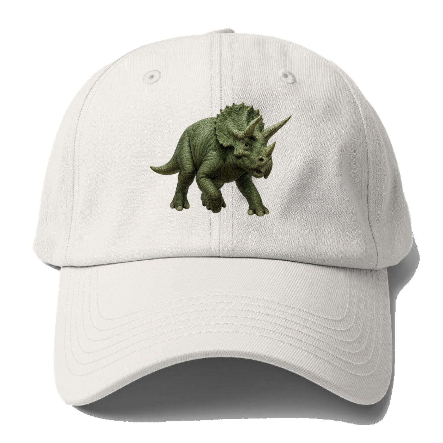 realistic triceratops roaming prehistoric earth Hat