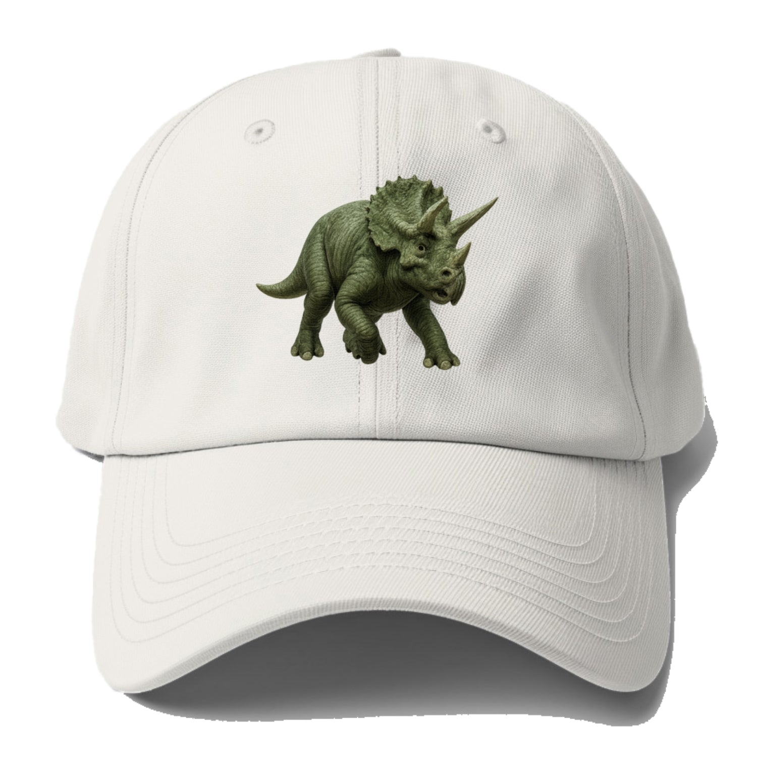 realistic triceratops roaming prehistoric earth Hat