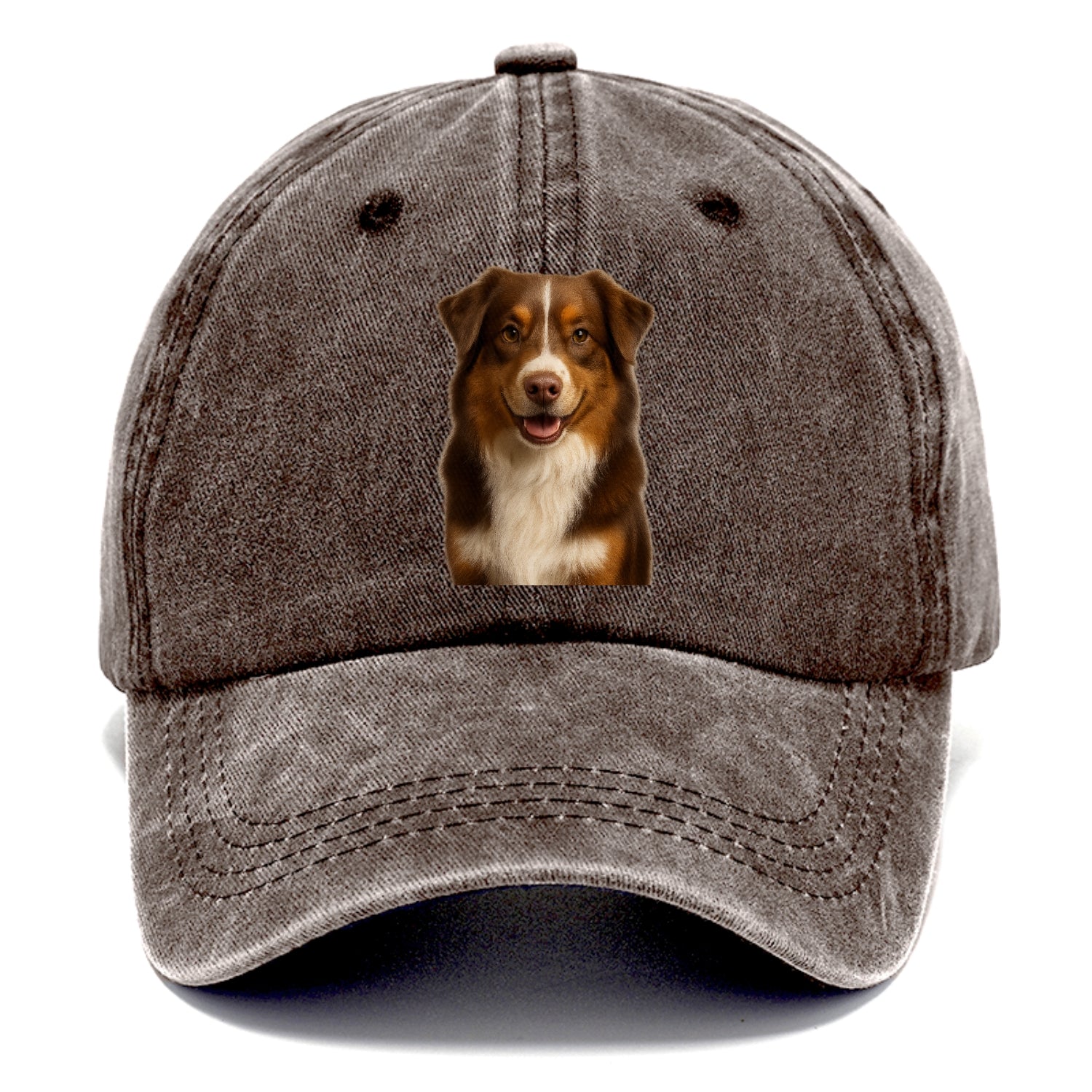 red tri australian shepherd portrait design Hat