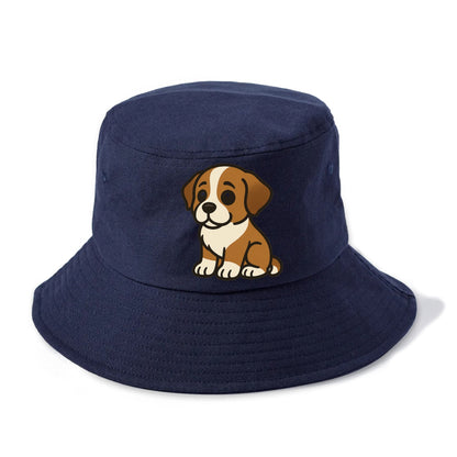 saint bernard brown and white sitting pose with gentle expression portrait design Hat