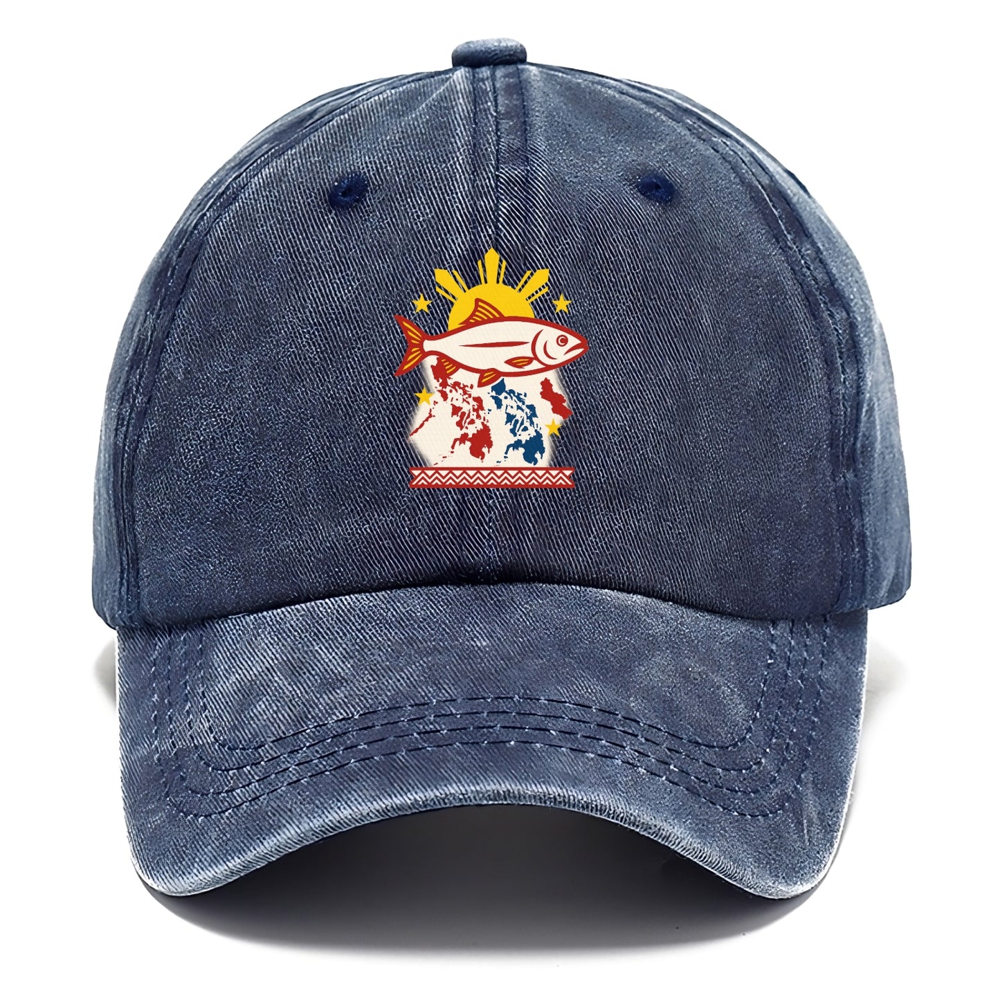 cultural symbolic fish map Hat