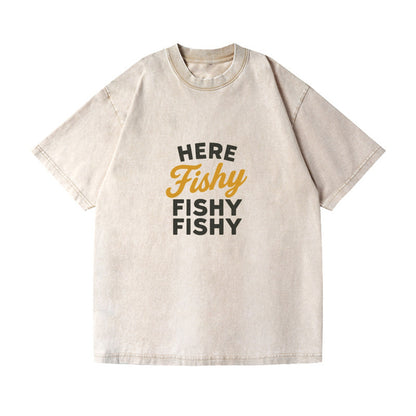 here fishy catch fish embroidery Hat