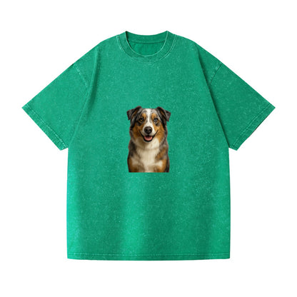 blue merle australian shepherd portrait design Hat