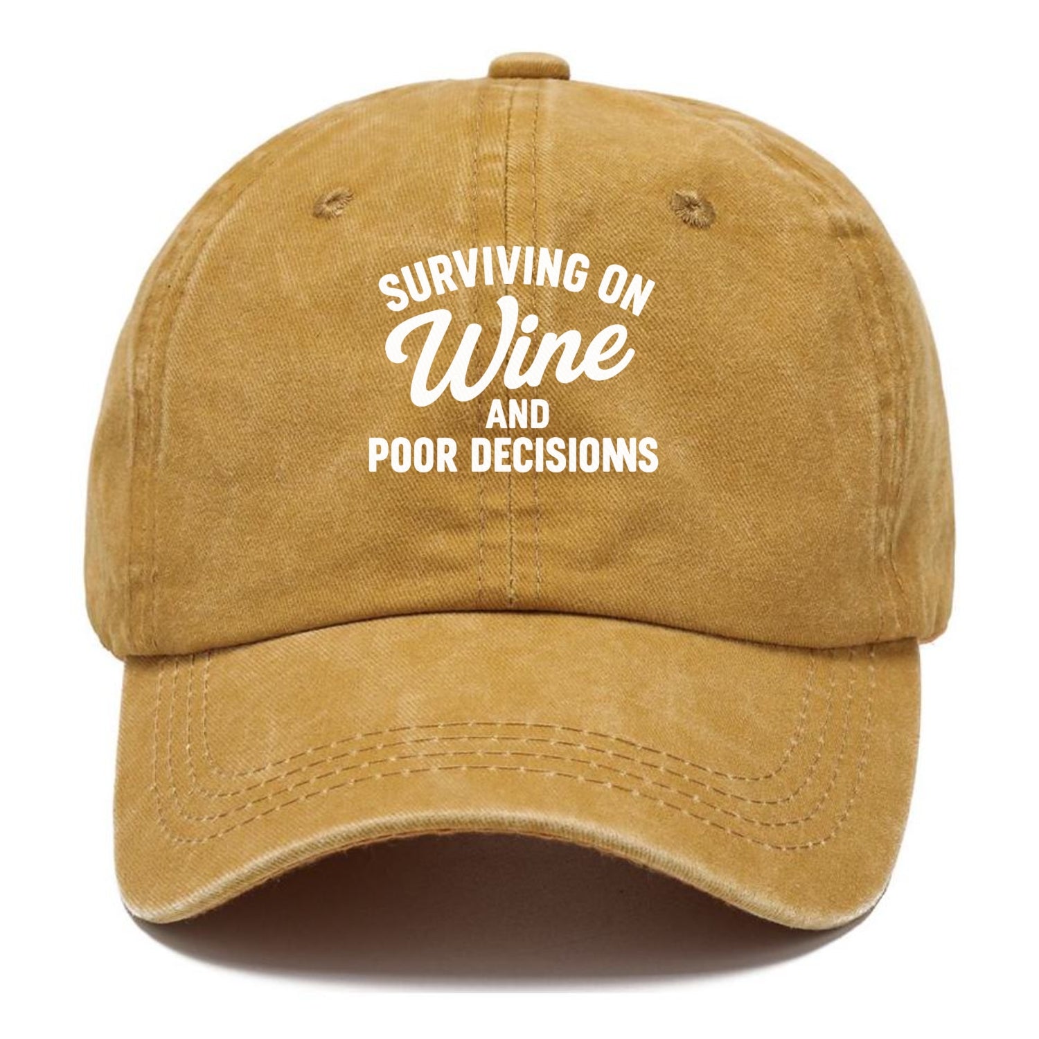wine surviving poor decisions humorous hat Hat