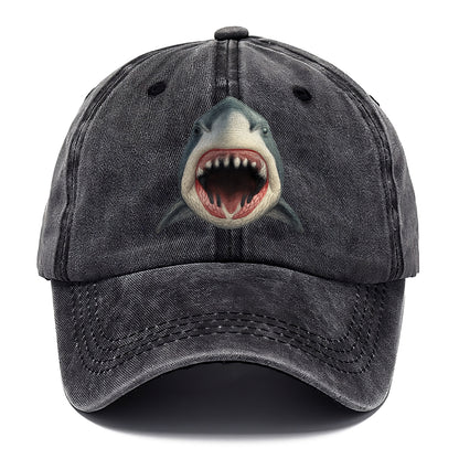 stylized shark maw ready to bite Hat