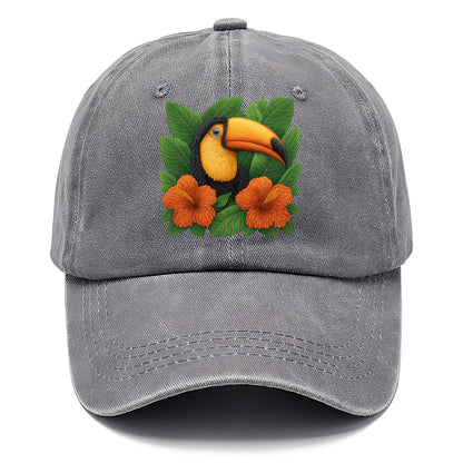 tropical paradise toucan bloom Hat