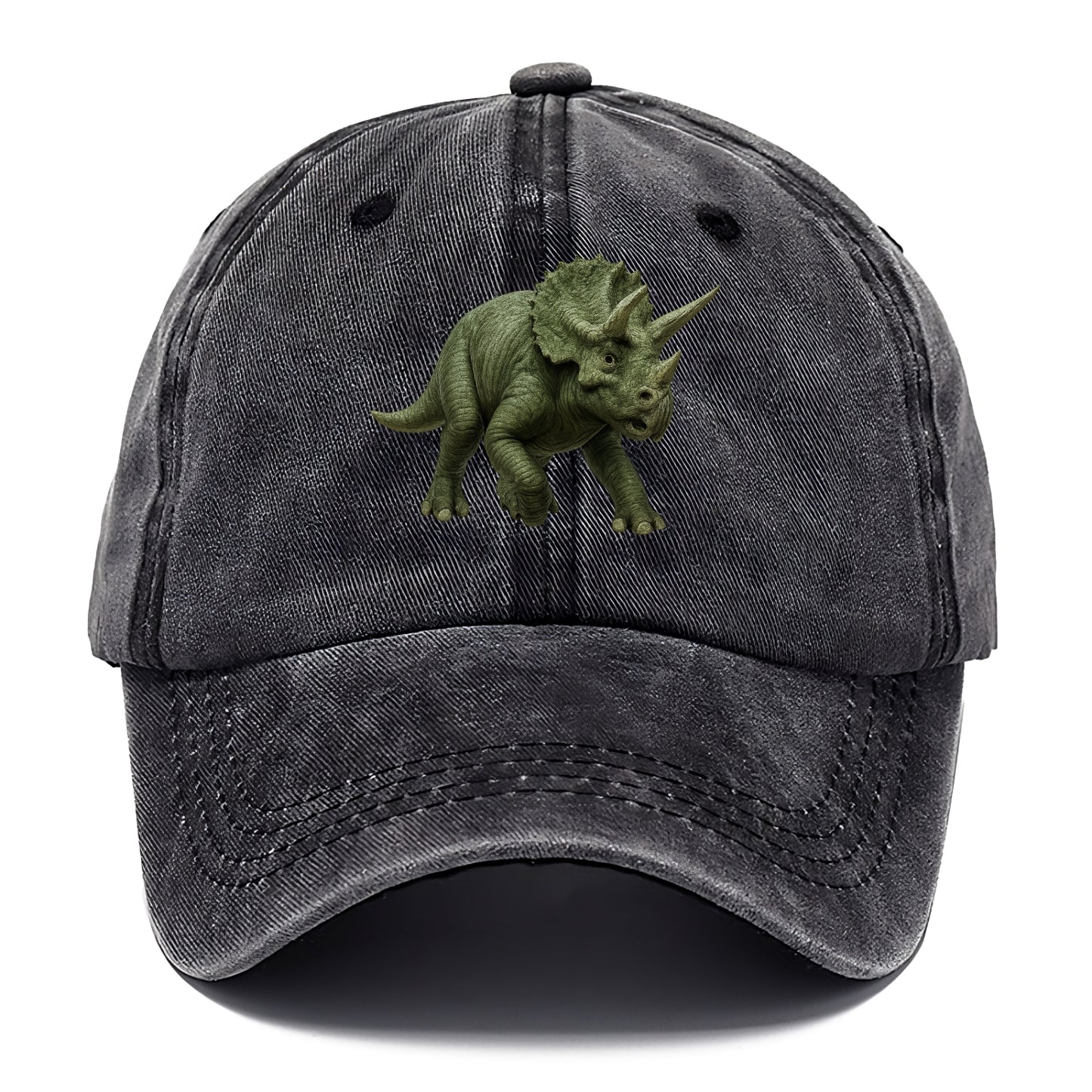 realistic triceratops roaming prehistoric earth Hat