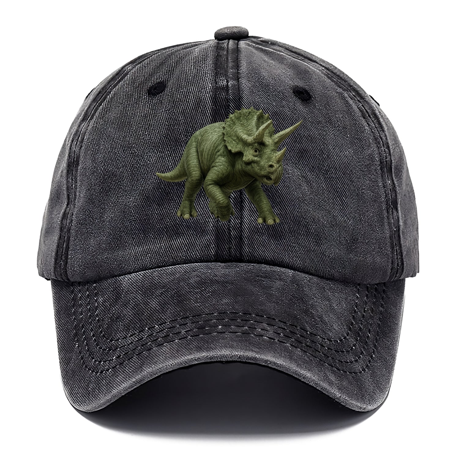 realistic triceratops roaming prehistoric earth Hat