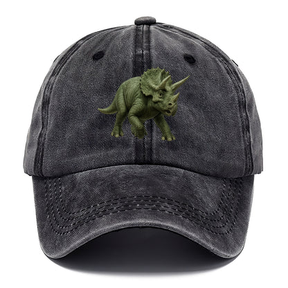 realistic triceratops roaming prehistoric earth Hat