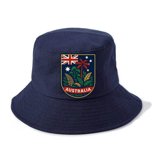 Australian Travel Badge Bucket Hat