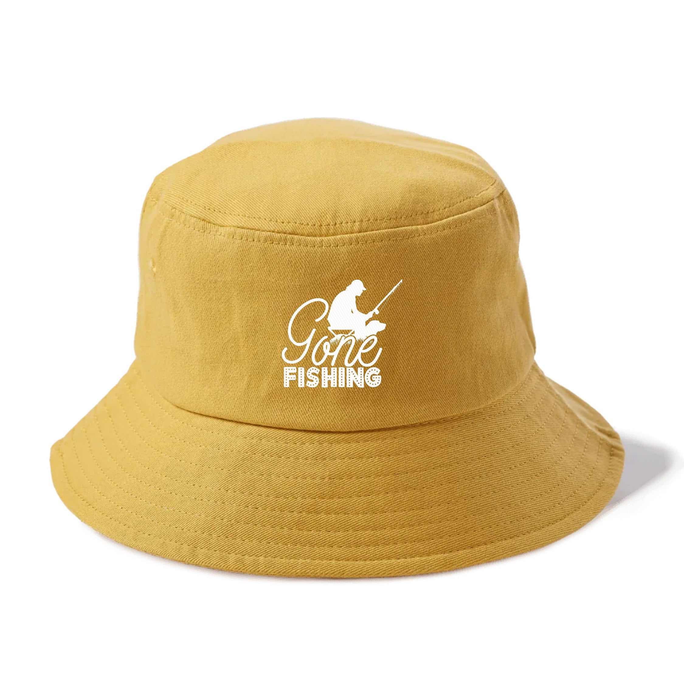 Gone Fishing Bucket Hat Golden Harvest(Yellow)