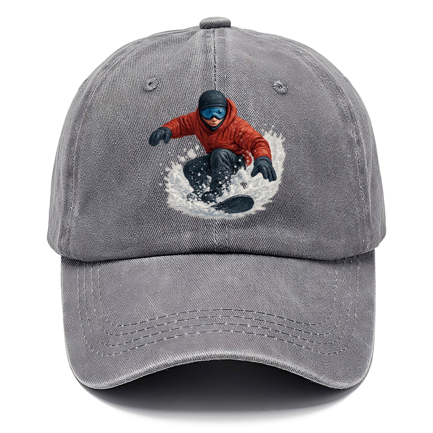 snowboarder carving through fresh powder Hat