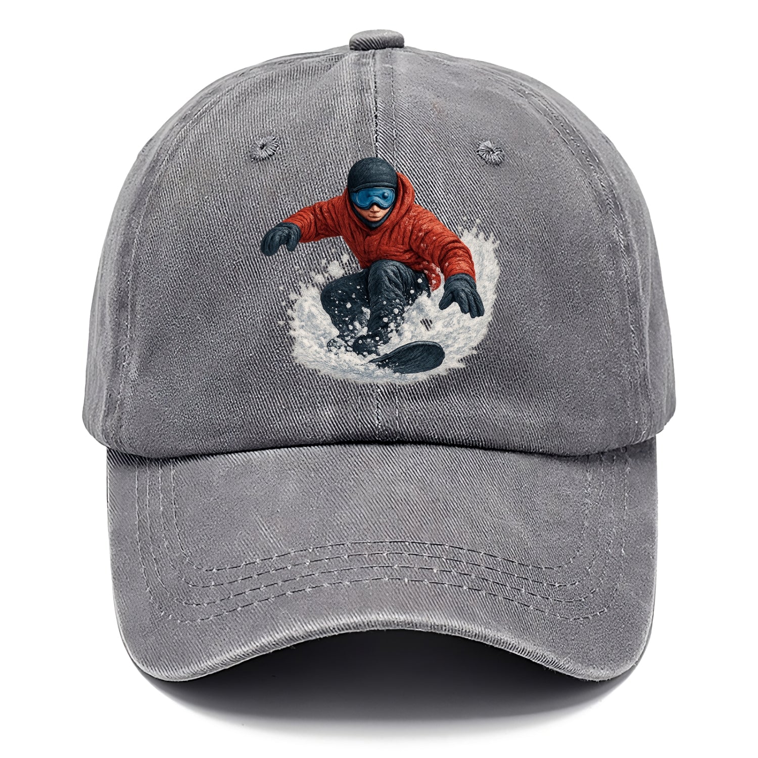 snowboarder carving through fresh powder Hat