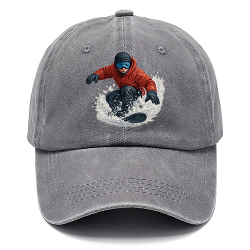Snowboarder Carving Through Fresh Powder Classic Cap