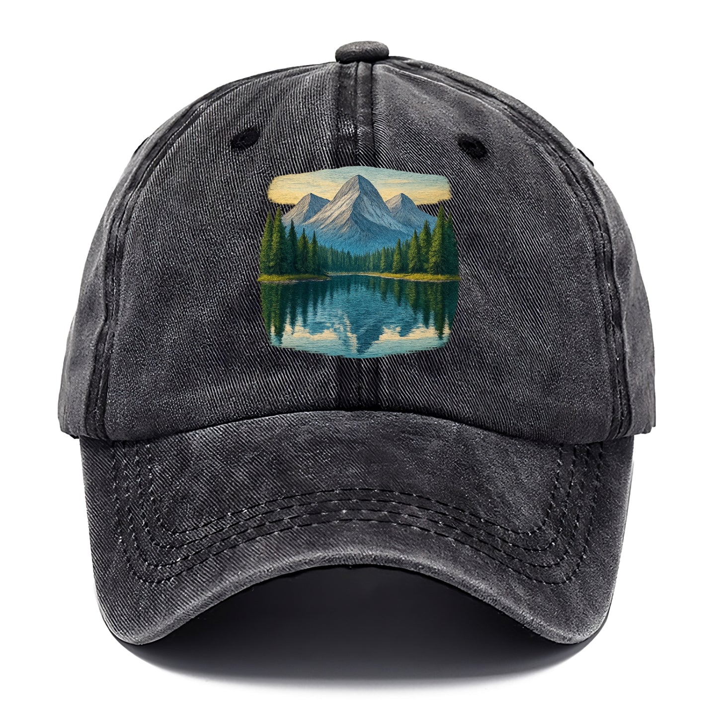 mountain lake reflections Hat